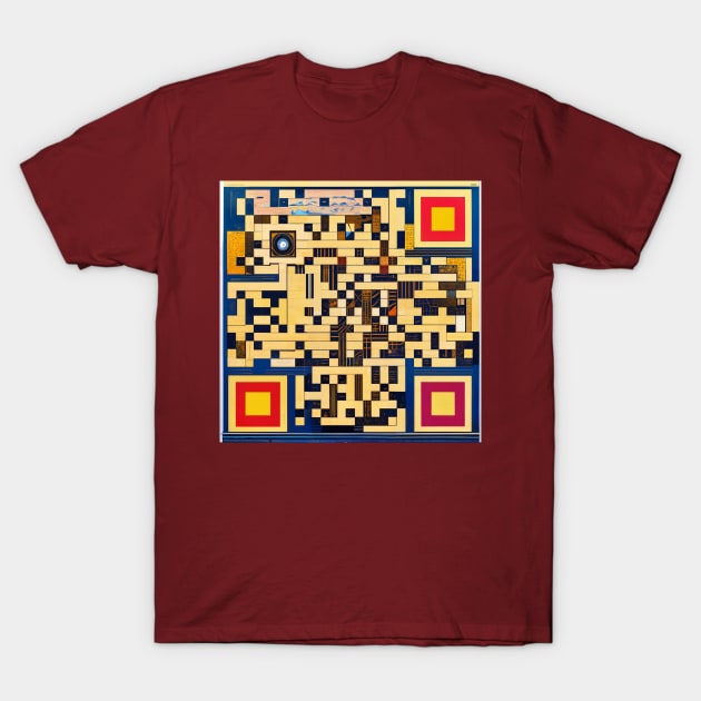 RickRoll QR Code Abstract Painting T-Shirt by ravel.live